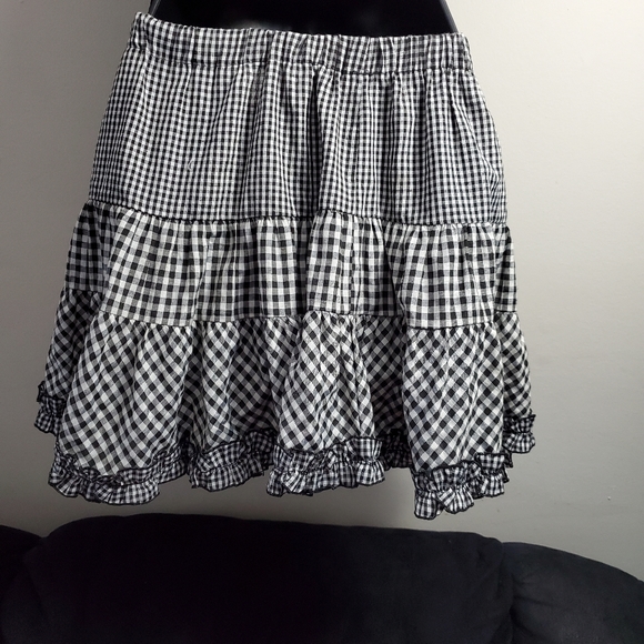 Disney Elastic Waist Plaid Flare Skirt - Picture 2 of 4